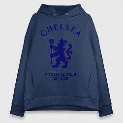 Толстовка оверсайз женская Chelsea Est. 1905, цвет: тёмно-синий