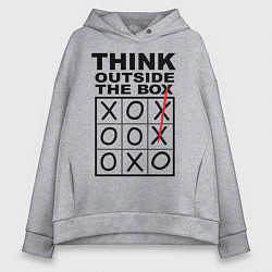 Женское худи оверсайз THINK OUTSIDE THE BOX