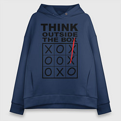 Женское худи оверсайз THINK OUTSIDE THE BOX