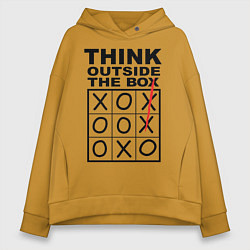 Женское худи оверсайз THINK OUTSIDE THE BOX