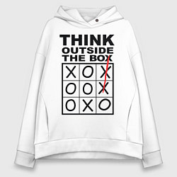 Женское худи оверсайз THINK OUTSIDE THE BOX