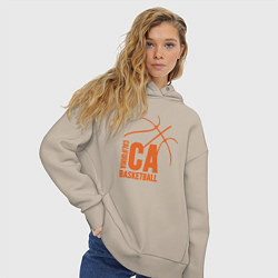 Толстовка оверсайз женская California Basket, цвет: миндальный — фото 2