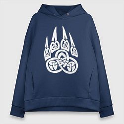 Женское худи оверсайз Символ Велеса Медвежья лапа