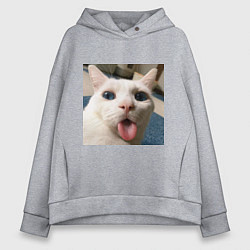 Женское худи оверсайз Мем про кота