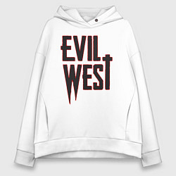 Толстовка оверсайз женская Evil West, цвет: белый