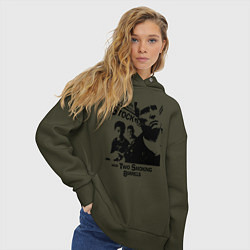 Толстовка оверсайз женская Карты, деньги, два ствола, цвет: хаки — фото 2