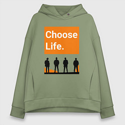 Толстовка оверсайз женская Choose Life, цвет: авокадо