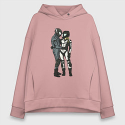 Женское худи оверсайз Влюблённые мотоциклисты