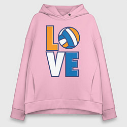 Женское худи оверсайз Love Volleyball