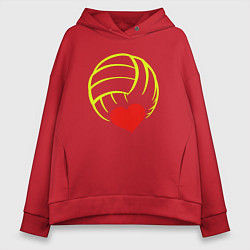 Женское худи оверсайз Volleyball Heart