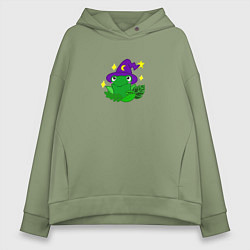 Женское худи оверсайз Лягушка волшебница