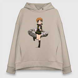 Женское худи оверсайз ТАНКИСТКА