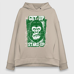 Женское худи оверсайз Get Up - Stand Up