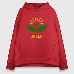 Женское худи оверсайз Go Green