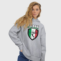 Толстовка оверсайз женская Italy Shield, цвет: меланж — фото 2