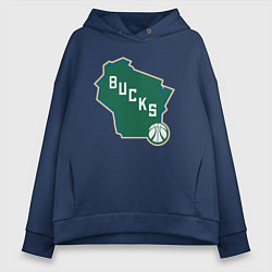 Женское худи оверсайз Bucks Map