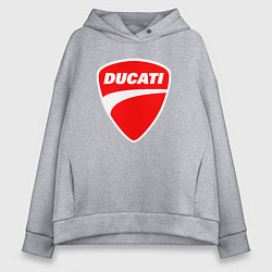 Женское худи оверсайз DUCATI ДУКАТИ ЭМБЛЕМА