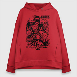 Женское худи оверсайз Персонажи Ван-Пис Большой куш