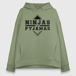 Женское худи оверсайз Ninjas In Pyjamas