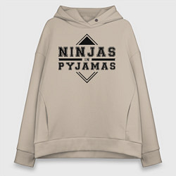 Женское худи оверсайз Ninjas In Pyjamas