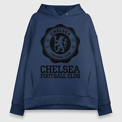 Толстовка оверсайз женская Chelsea FC: Emblem, цвет: тёмно-синий