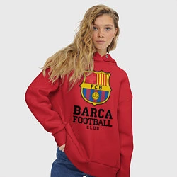 Толстовка оверсайз женская Barcelona Football Club, цвет: красный — фото 2