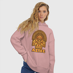 Толстовка оверсайз женская Aztec Ацтеки, цвет: пыльно-розовый — фото 2