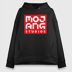 Толстовка оверсайз женская Mojang Studios, цвет: черный