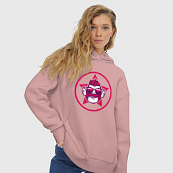 Толстовка оверсайз женская Шимпински астронавт, цвет: пыльно-розовый — фото 2