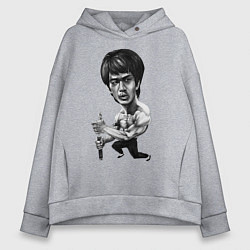 Толстовка оверсайз женская Bruce Lee, цвет: меланж