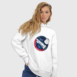 Толстовка оверсайз женская SPACE X CRS-5, цвет: белый — фото 2