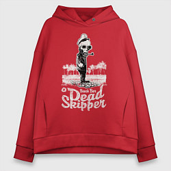 Женское худи оверсайз Скелет скипер