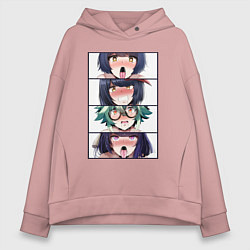 Женское худи оверсайз Genshin Impact Ahegao face