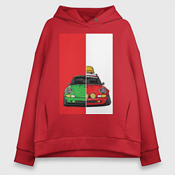 Толстовка оверсайз женская Concept car, цвет: красный