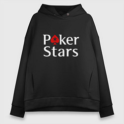 Женское худи оверсайз PokerStars логотип