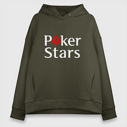 Женское худи оверсайз PokerStars логотип