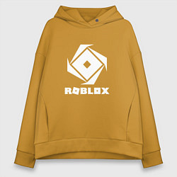 Толстовка оверсайз женская ROBLOX WHITE LOGO, цвет: горчичный