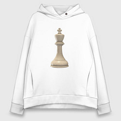 Женское худи оверсайз Шахматная фигура Белый король
