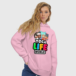 Толстовка оверсайз женская TOCA LIFE WORLD ТОКА ЛАЙФ ВОРЛД ПЕРСОНАЖИ, цвет: светло-розовый — фото 2