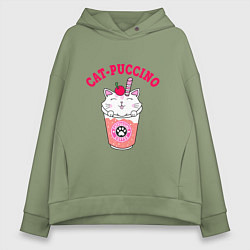 Женское худи оверсайз Pink CatPuccino