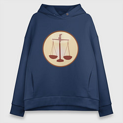 Женское худи оверсайз Весы бежевые