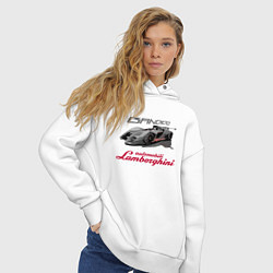 Толстовка оверсайз женская Lamborghini Bandido concept, цвет: белый — фото 2