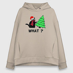 Женское худи оверсайз Кот и Новый Год