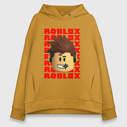 Женское худи оверсайз ROBLOX RED LOGO LEGO FACE