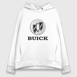 Женское худи оверсайз Gray gradient Logo Buick