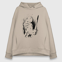 Женское худи оверсайз ВЕДЬАК КОГТИ ЛОГО ОХОТНИК