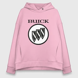 Женское худи оверсайз Buick Black and White Logo