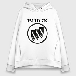 Женское худи оверсайз Buick Black and White Logo