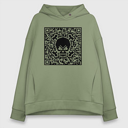 Женское худи оверсайз SKULL & BONES QR-code