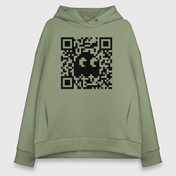 Женское худи оверсайз QR-Ghost